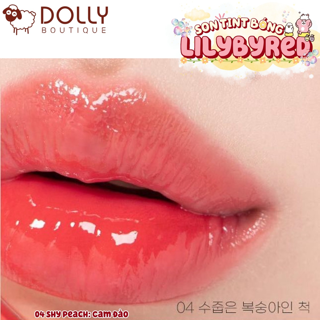 Son Tint Bóng Lilybyred Bloody Liar Coating Tint #04 Shy Peach (Hồng San Hô) - 4g