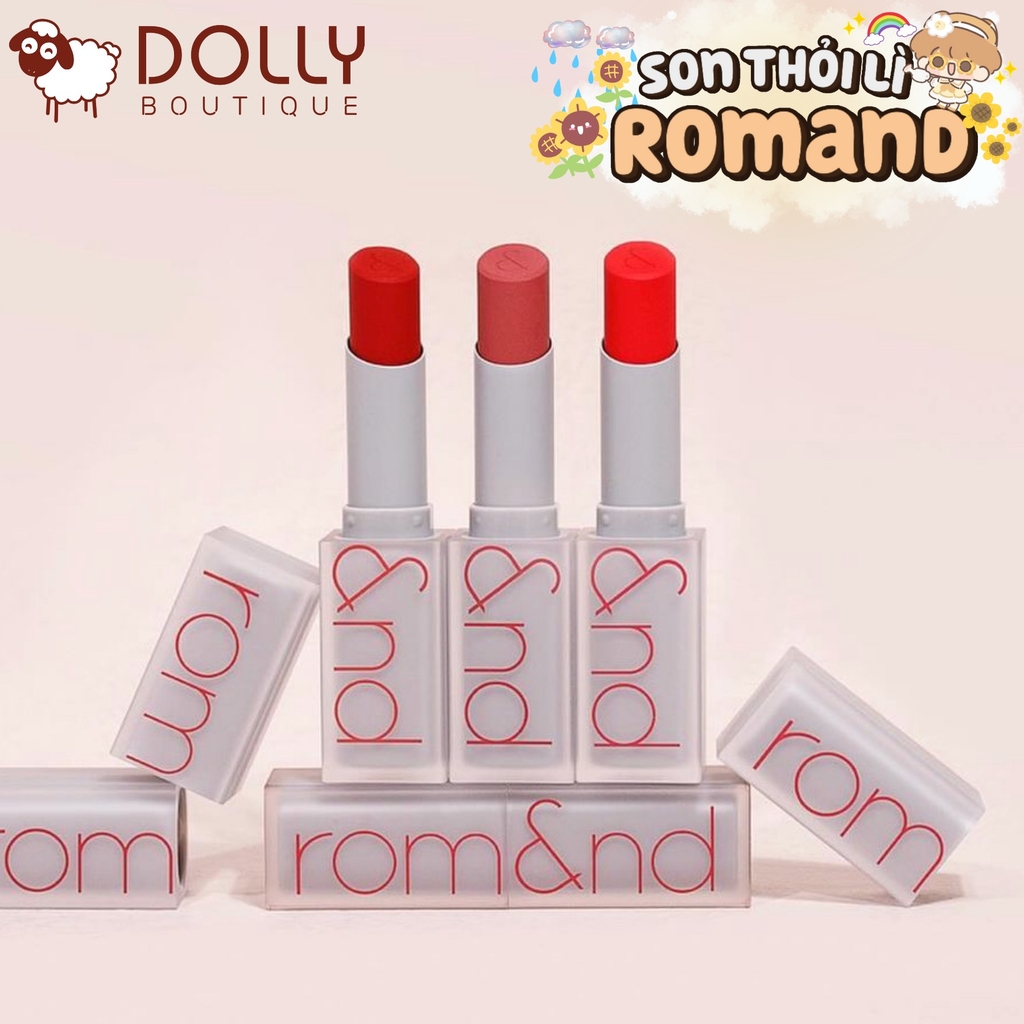 Son Thỏi Lì Romand Zero Gram Matte Lipstick #18 Tanning Red ( Màu Đỏ Cam Đất )