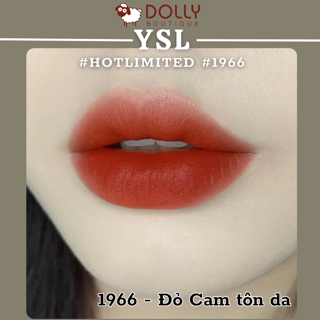 Son Thỏi YSL Rouge Pur Couture The Slim Matte Lipstick 1966 - Màu Đỏ Cam Trầm