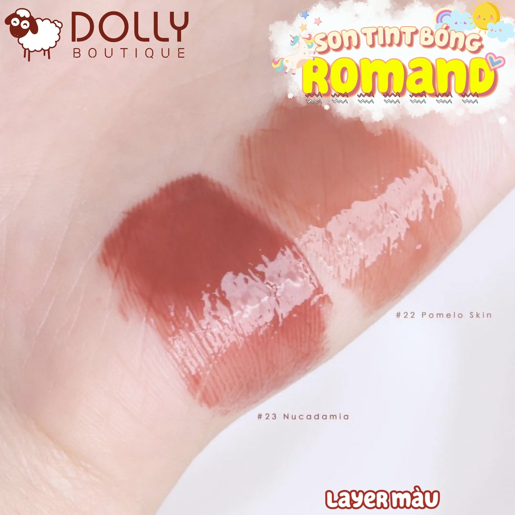 Son Kem Tint Dạng Bóng Romand Juicy Lasting Tint #22 Pomelo Skin (Nude Tự Nhiên) - 5.5g