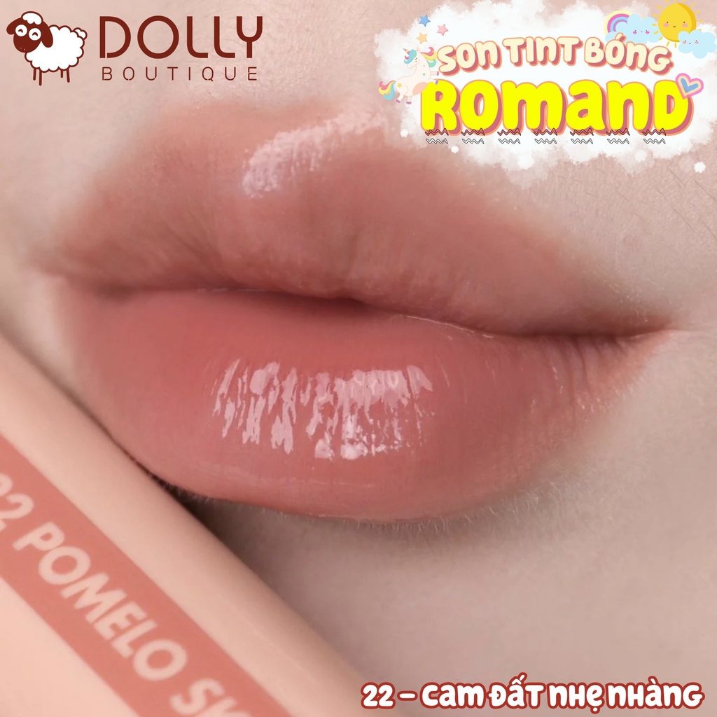 Son Kem Tint Dạng Bóng Romand Juicy Lasting Tint #22 Pomelo Skin (Nude Tự Nhiên) - 5.5g