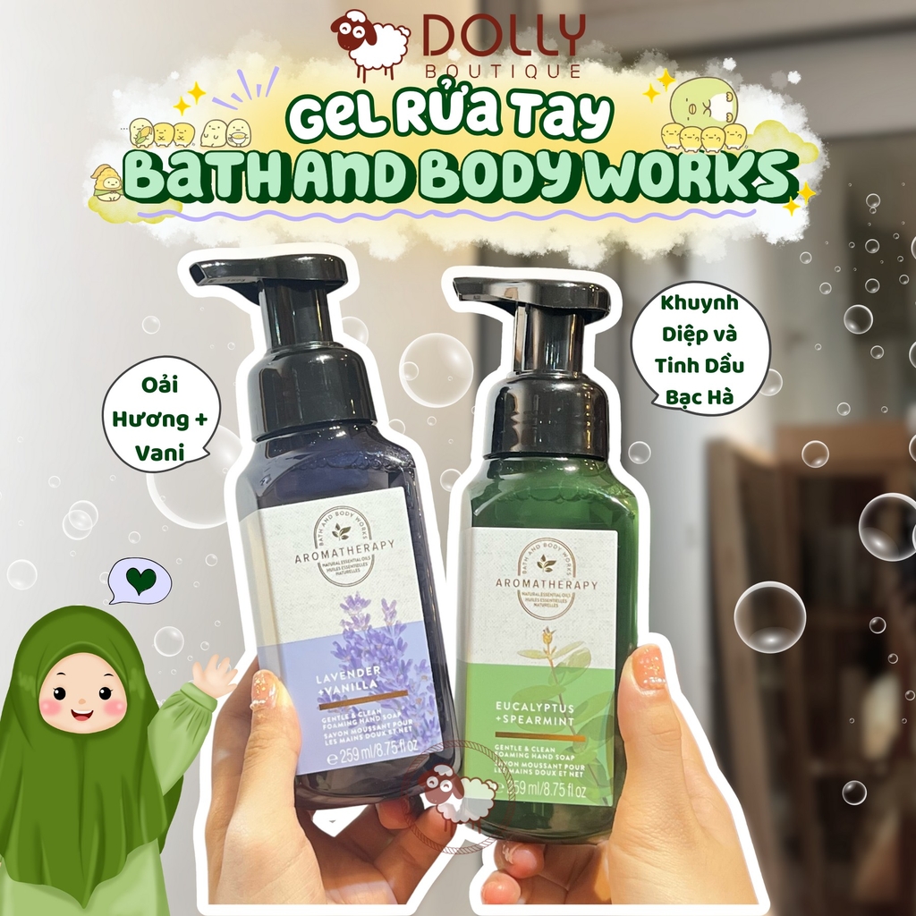 Nước Rửa Tay Tạo Bọt Bath & Body Works Lavender Vanilla Gentle Foaming Hand Soap 259ml