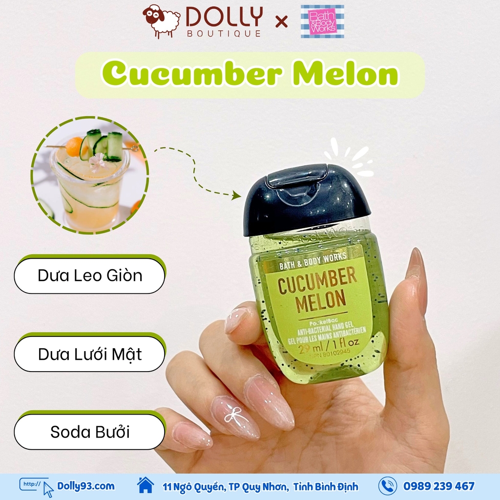 Gel Rửa Tay Khô Bath and Body Works Culumber Melon 29ml