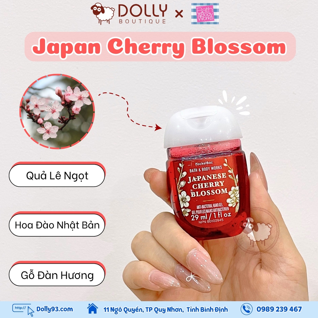 Gel Rửa Tay Khô Bath & Body Works Japanese Cherry Blossom 29ml