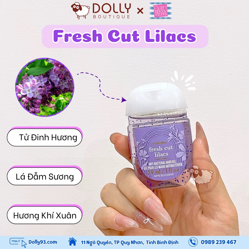 Gel Rửa Tay Khô Bath and Body Works Fresh Cut Lilacs - 29ml