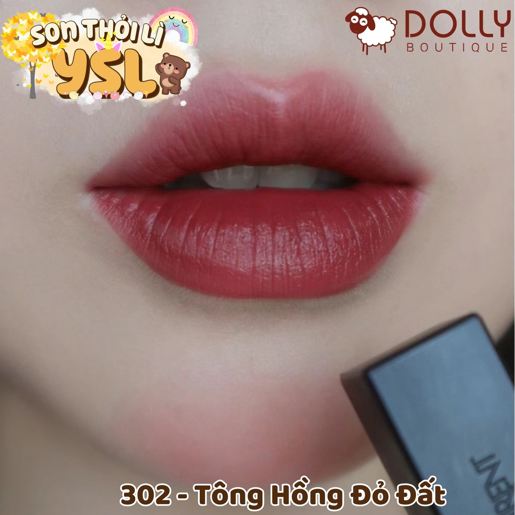 Son Thỏi YSL The Slim Velvet Radical 302 Brown No Way Back - Màu Hồng Đất