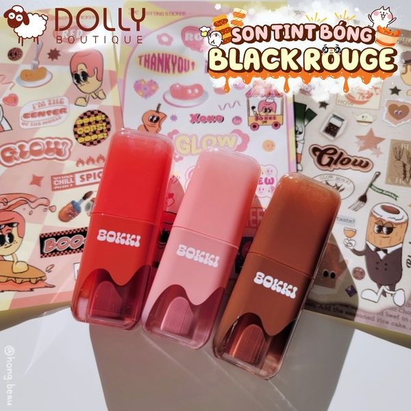 Son Kem Dạng Tint Bóng Black Rouge Glow Bokki Tint #GB03 Chili Pink (Đỏ Hồng)