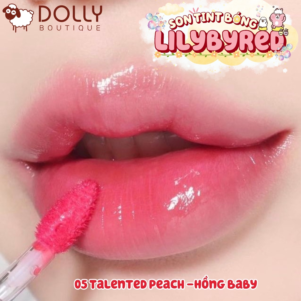 Son Tint Bóng Lilybyred Bloody Liar Coating Tint #05 Talented Peach (Hồng Baby) - 4g