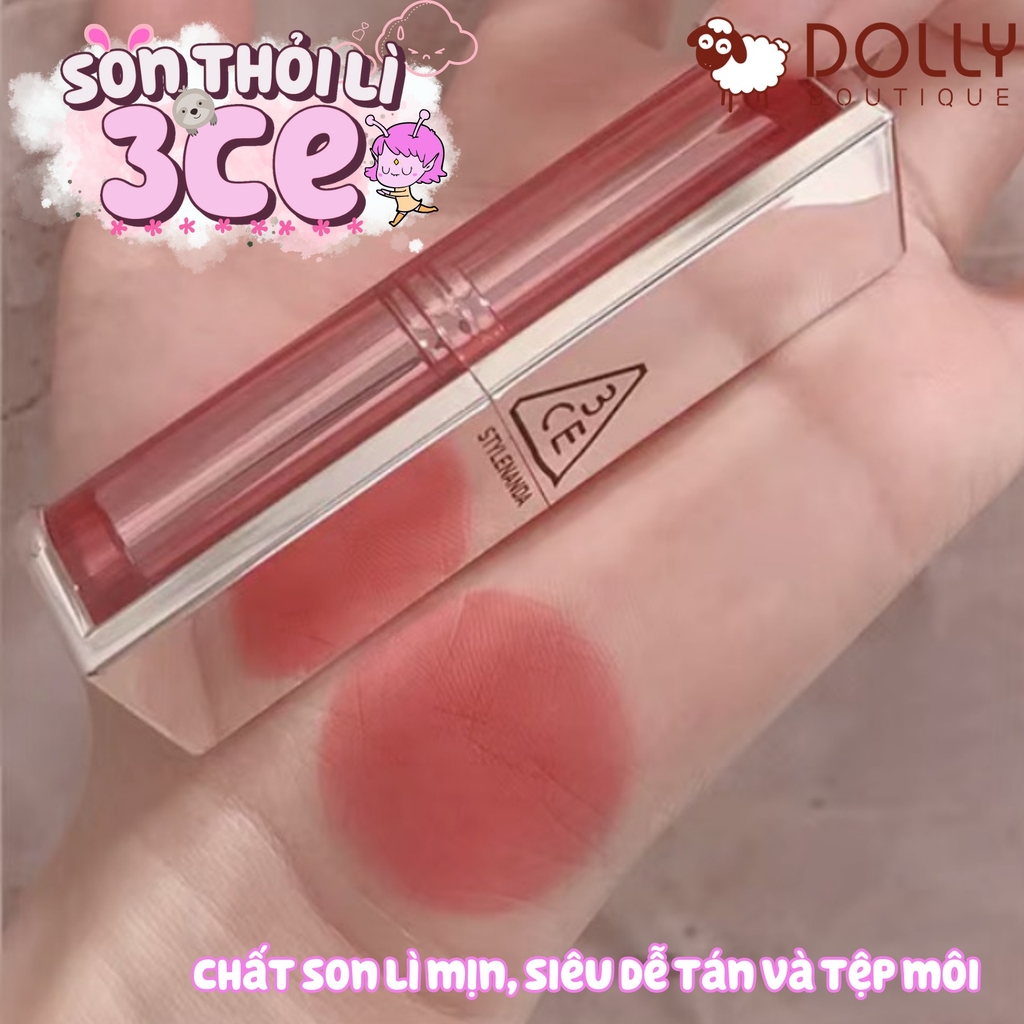 Son Thỏi 3CE Blur Matte Lipstick #06 Pure Layer (Màu Cam San Hô) - 4g