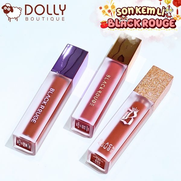 Son Kem Lì Black Rouge Air Fit Velvet Tint  #A12 Dashed Brown ( Màu Nâu Gạch Trầm ) - 4.5g