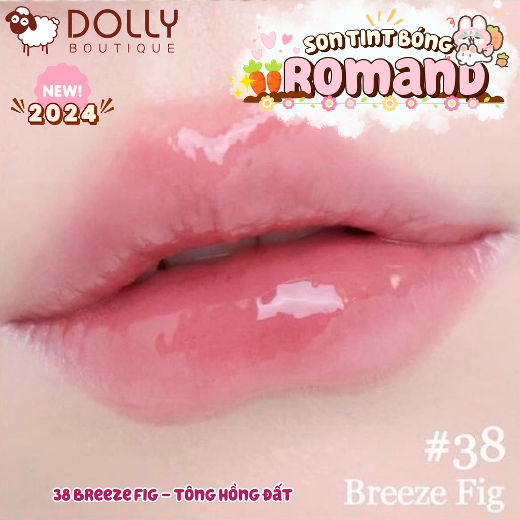 Son Tint Bóng Romand Juicy Lasting Tint #38 Breeze Fig ( Hồng Nâu ) - 5.5g