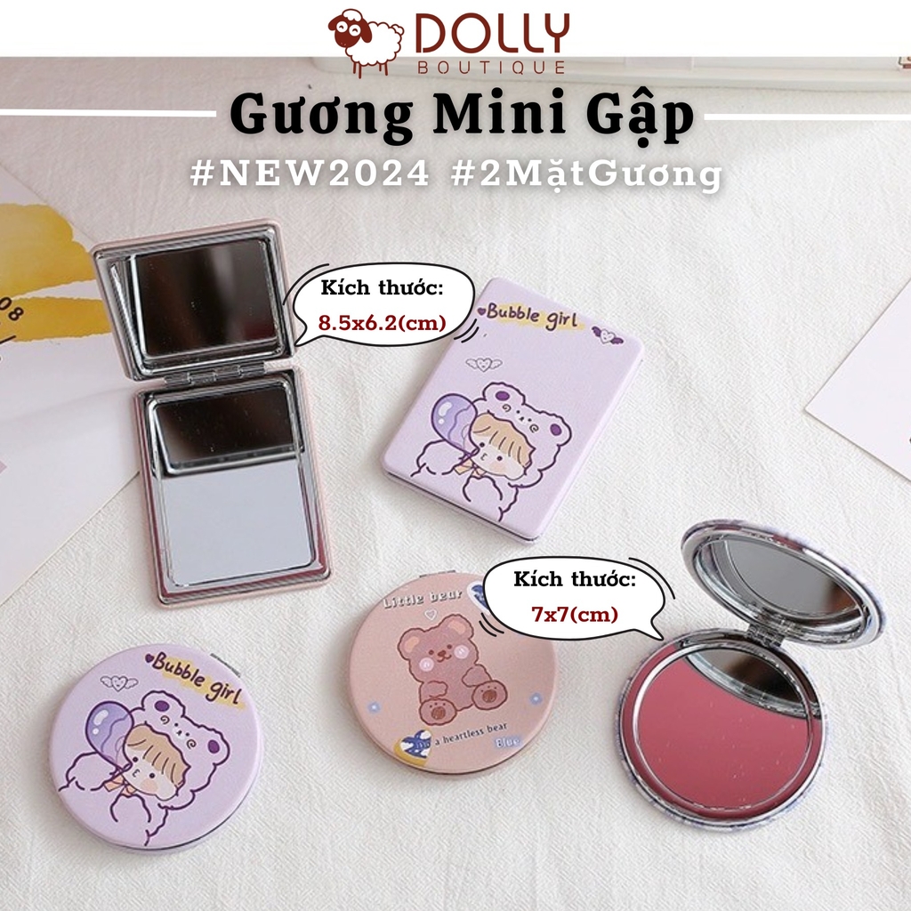 Gương Gập 2 Mặt Vuông - Bubble Girl