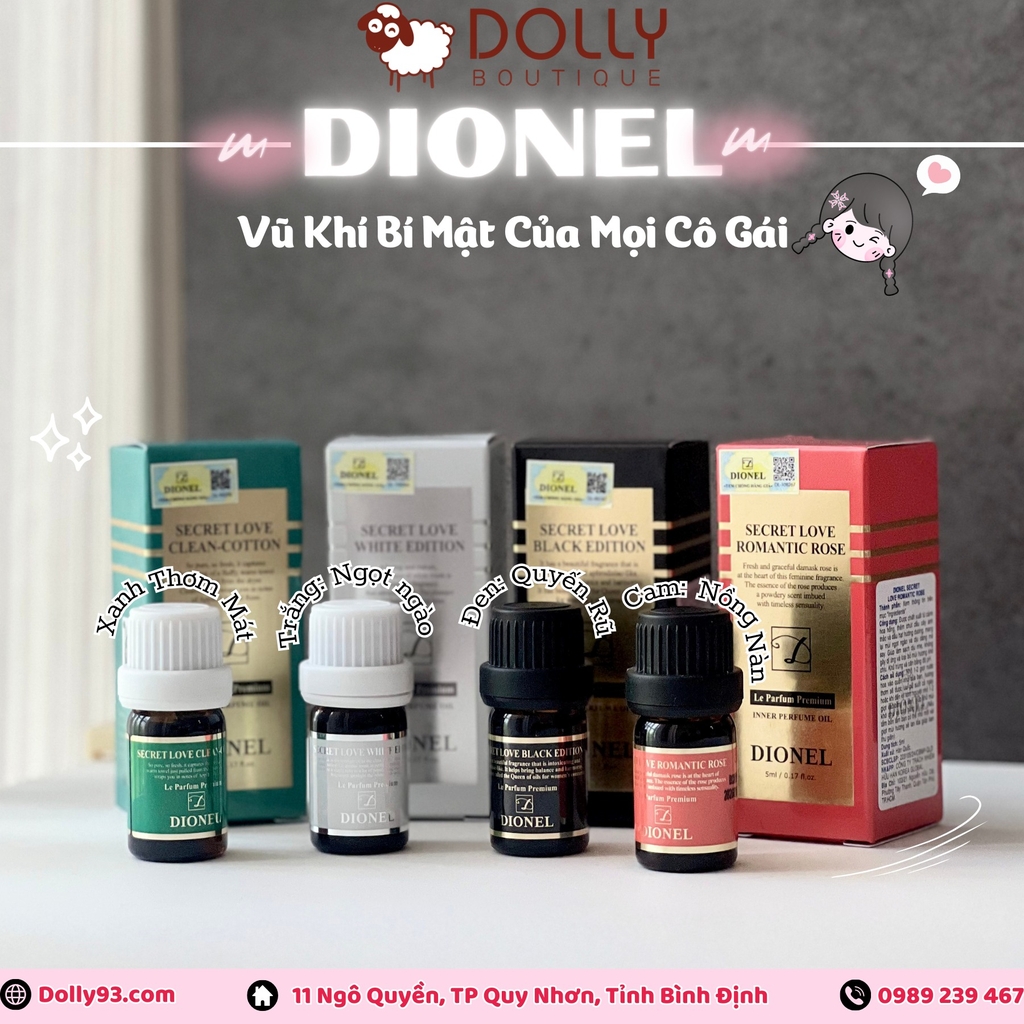 Nước Hoa Vùng Kín Dionel Secret Love Romantic Rose 5ml