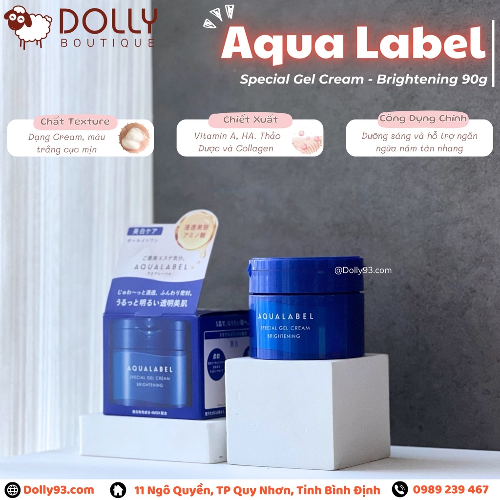 Kem Dưỡng Trắng Shiseido Aqualabel Special Gel Cream Brightening - 90g NĐ