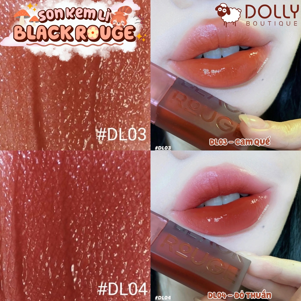 Son Kem Black Rouge Double Layer Over Velvet #DL04 Chili Layer ( Màu Đỏ Thuần ) - 4.1g