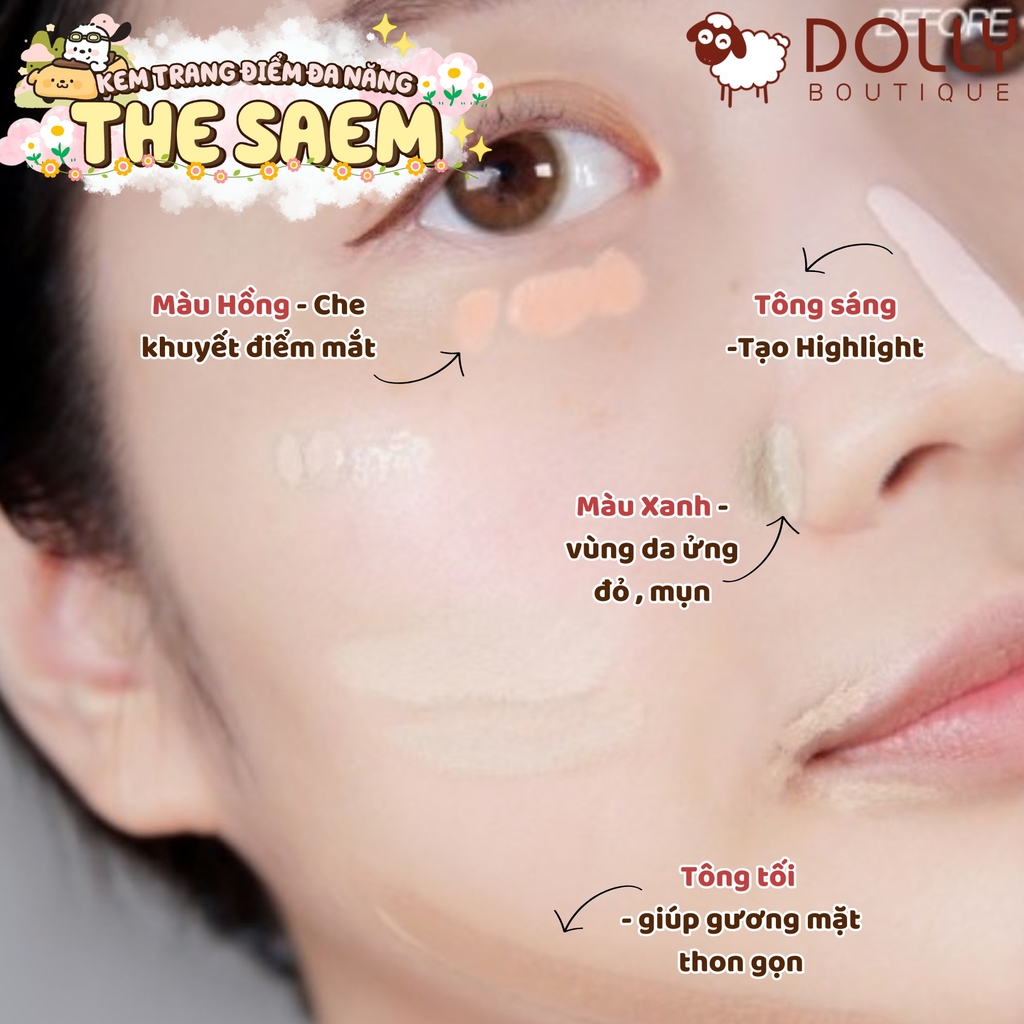 Kem Che Khuyết Điểm The Saem Cover Perfection Tip Concealer #1.25 Light Beige - 6.5g