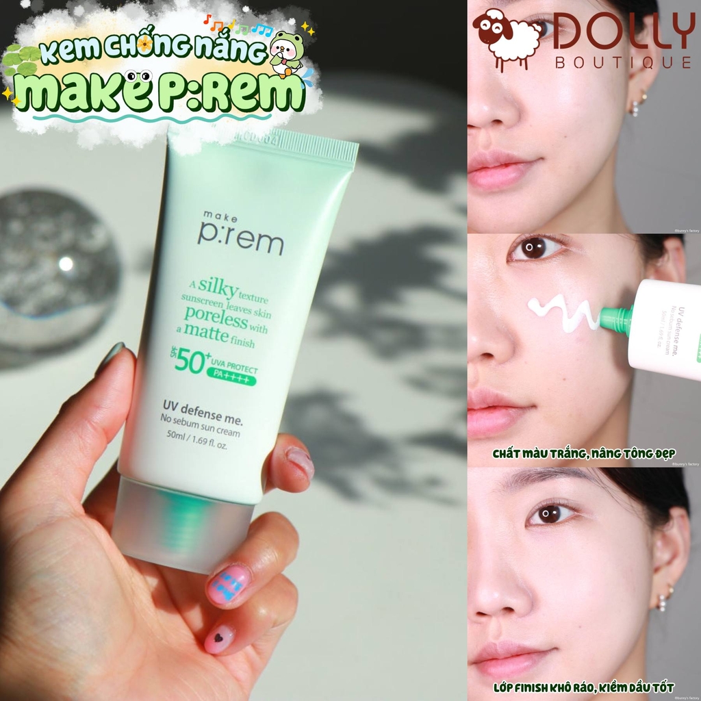 Kem Chống Nắng Make P:rem Uv Defense Me No Sebum Sun Cream SPF50+ PA++++  50ml NK