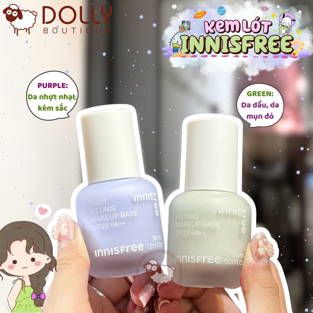 Kem Lót Innisfree Light Fitting Makeup Base SPF23PA+ - Green ( Xanh) 30ml