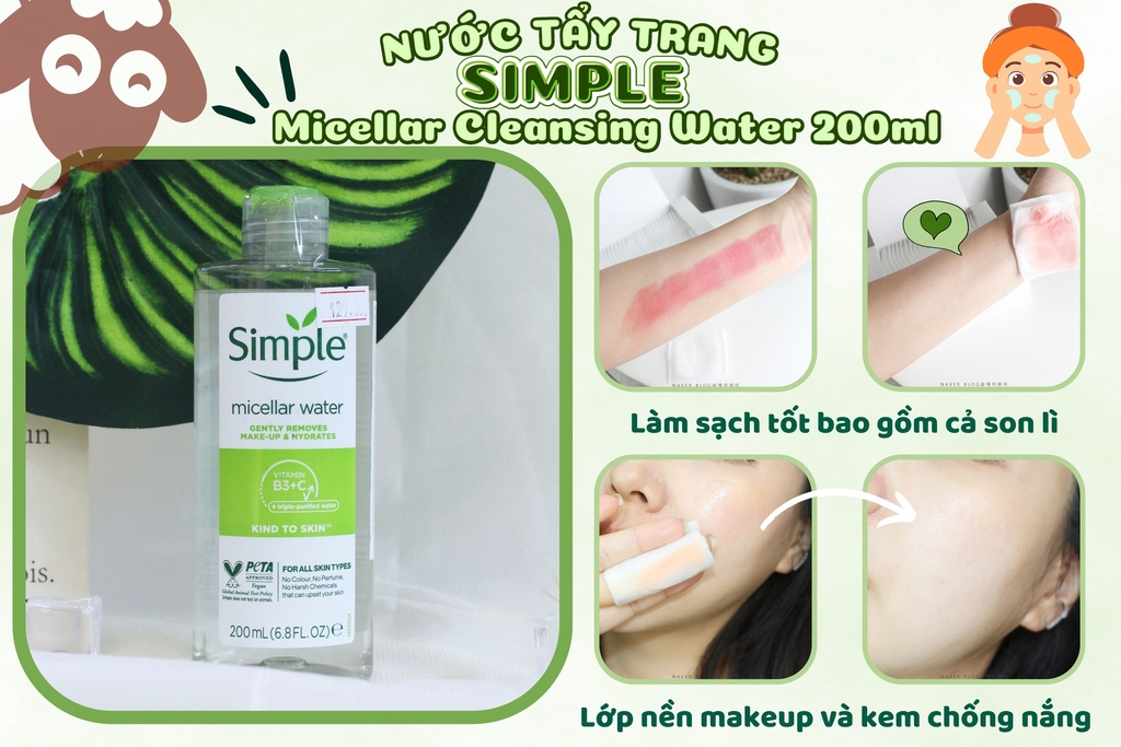 Nước Tẩy Trang Simple Micellar Cleansing Water 200ml