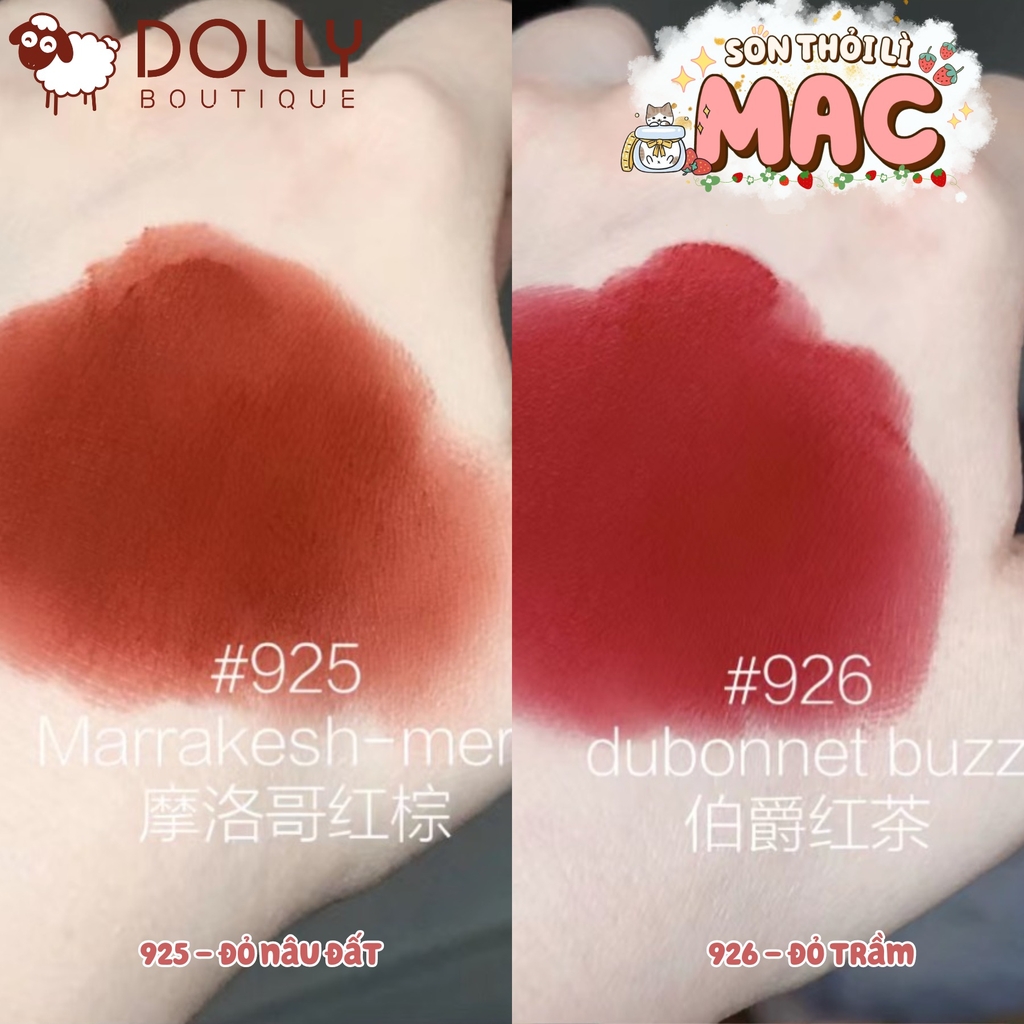 Son Thỏi Lì MAC Powder Kiss Lipstick #926 Dubonnet Buzz (Màu Đỏ Gạch) - 3g