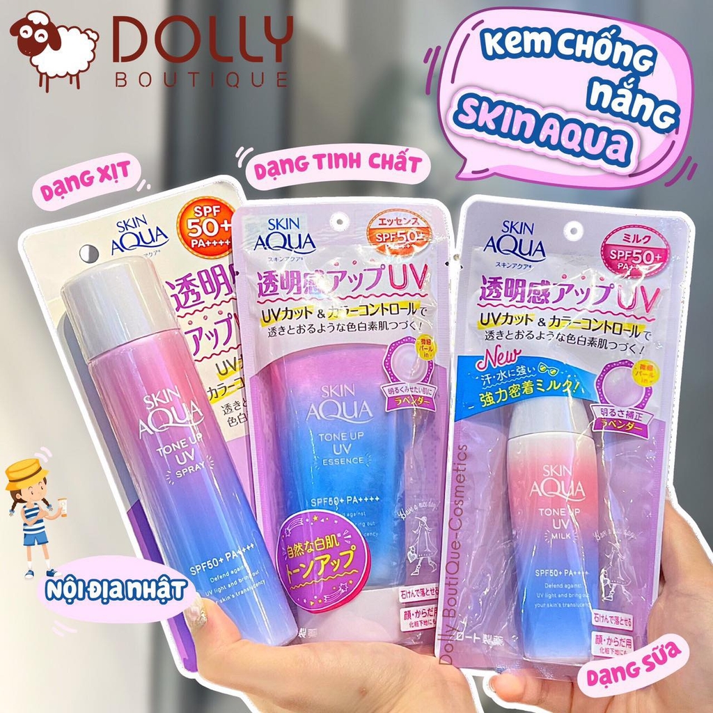 [Nội địa] Kem Chống Nắng Rohto Skin Aqua Tone Up Essence 80g NĐ