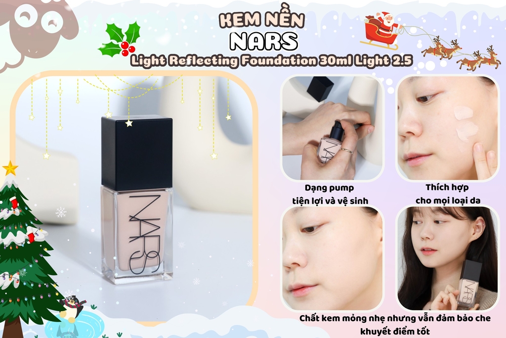 Kem nền NARS Light Reflecting Foundation 30ml - Light 2.5