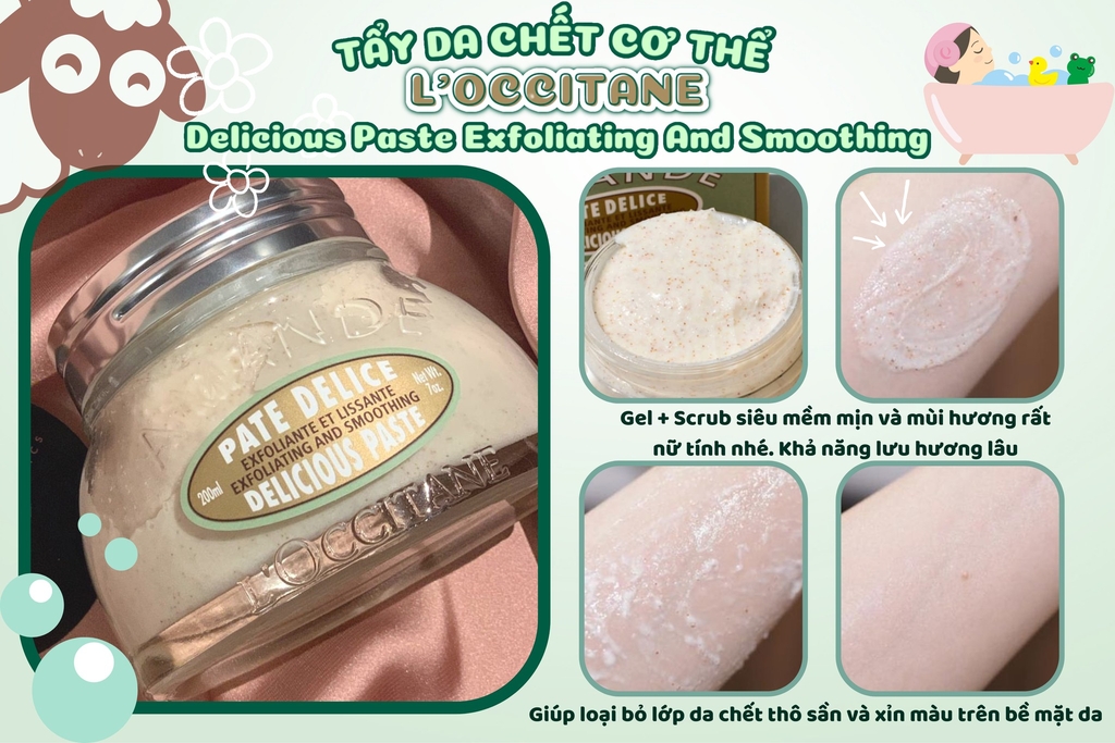 Kem Tẩy Da Chết Cơ Thể L'Occitane Almond Delicious Paste Exfoliating & Smoothing 200ml