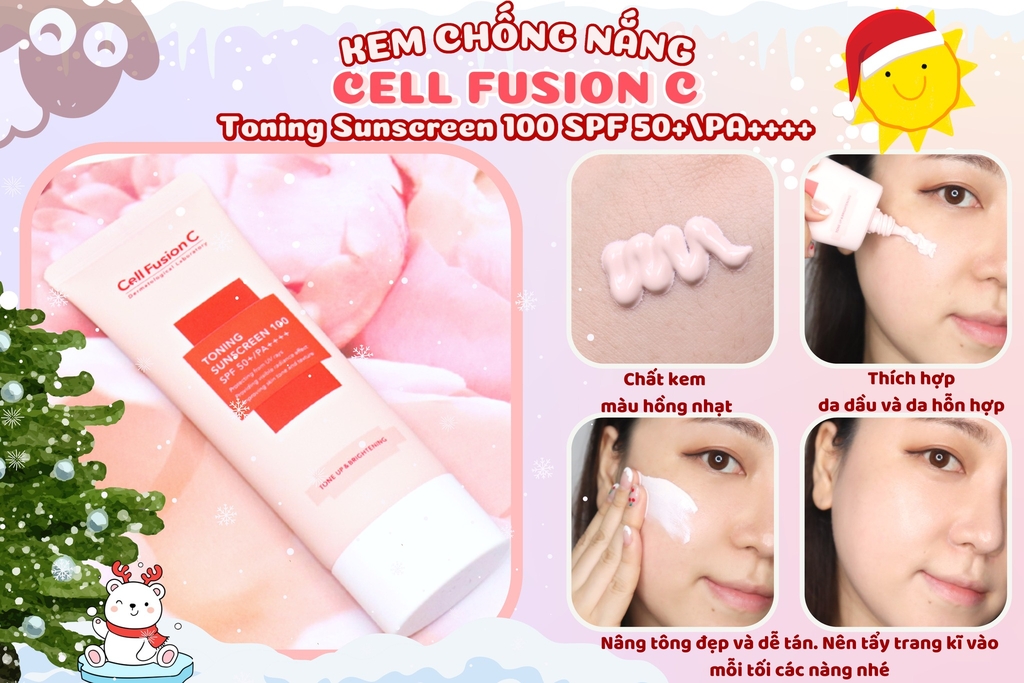 Kem Chống Nắng Cell Fusion C Toning Sunscreen 100 SPF50+ PA++++50ml 0726