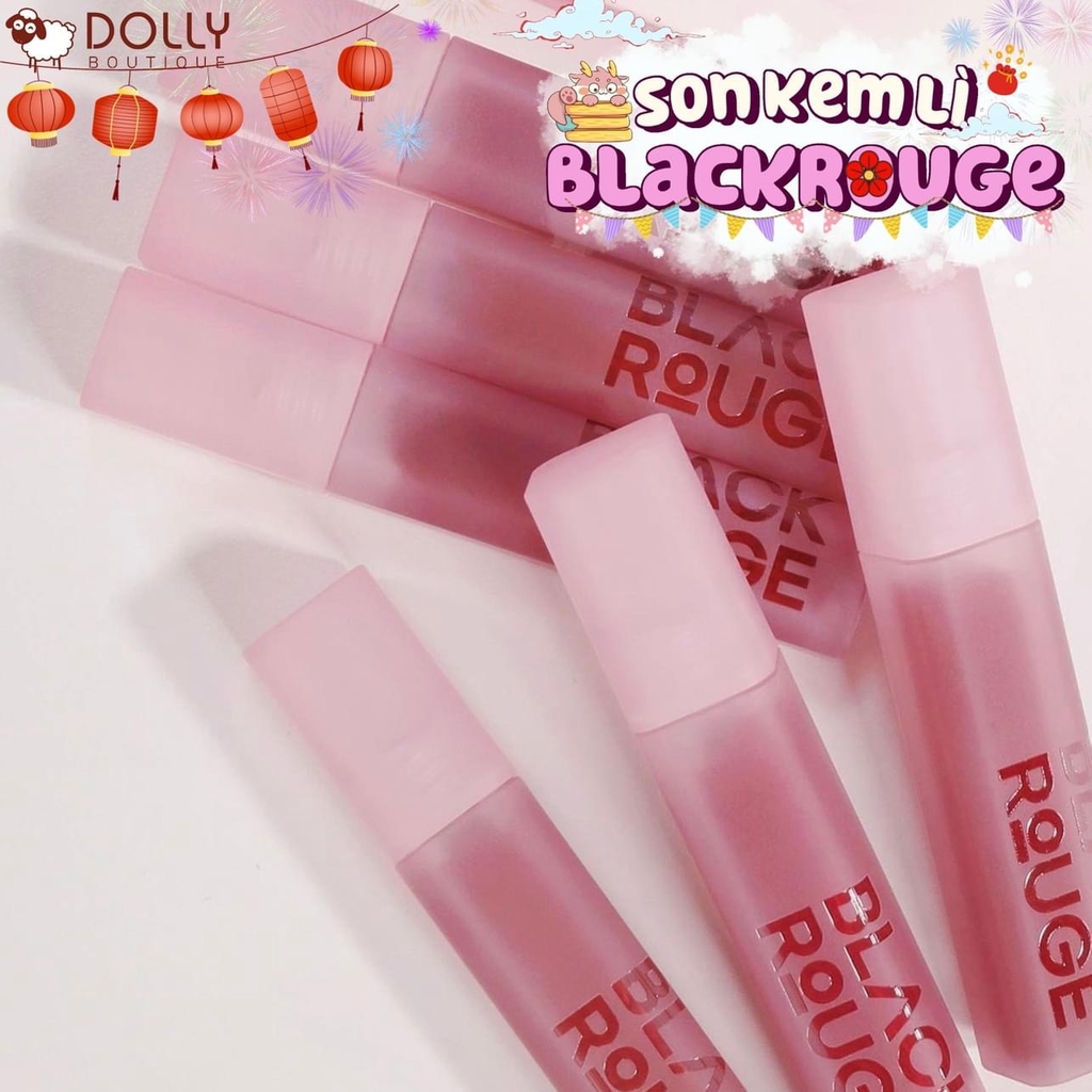 Son Kem Lì Black Rouge Mudissh Cushion Velvet #MV02 - Strawberry Mochi (Hồng Dâu)