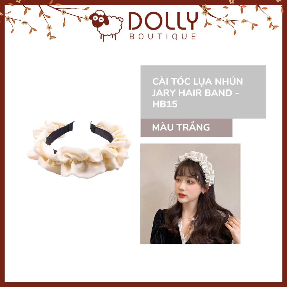 Cài tóc lụa nhún Jary HB15 – băng đô turban nữ dễ thương phong cách Hàn