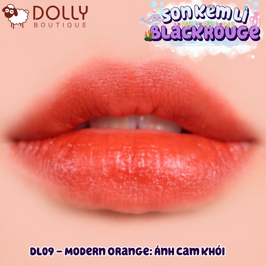Son Kem Black Rouge Double Layer Over Velvet Ver2 #DL09 Modern Orange ( Màu Cam Đỏ ) - 4.1g