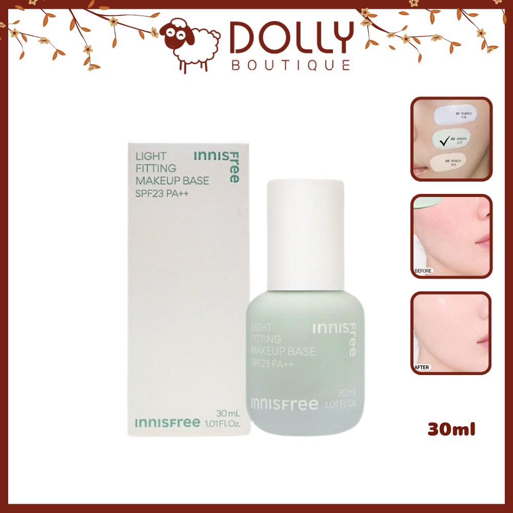 Kem Lót Innisfree Light Fitting Makeup Base SPF23PA+ - Green ( Xanh) 30ml