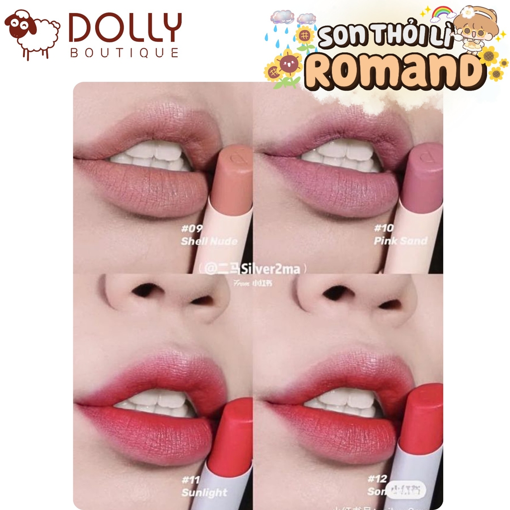 Son Thỏi Romand Zero Gram Matte Lipstick #12 Something (Đỏ San Hô)