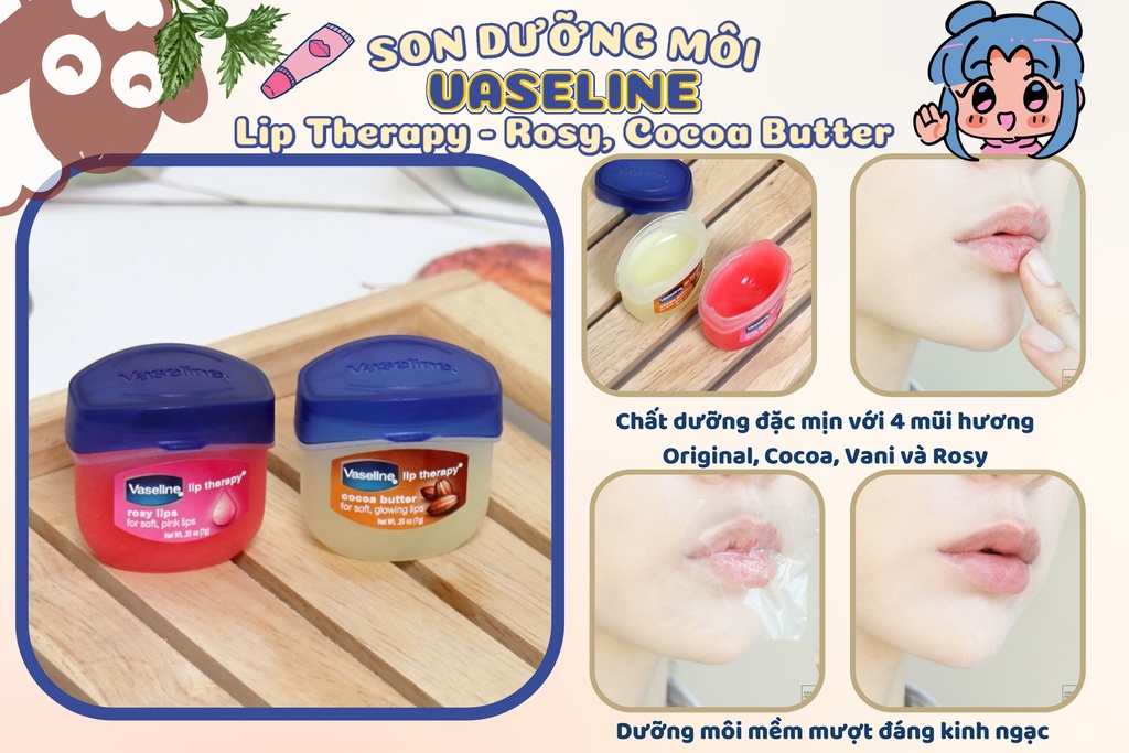 Sáp Dưỡng Môi Hồng Xinh Vaseline Lip Therapy Rosy Lip (7g)