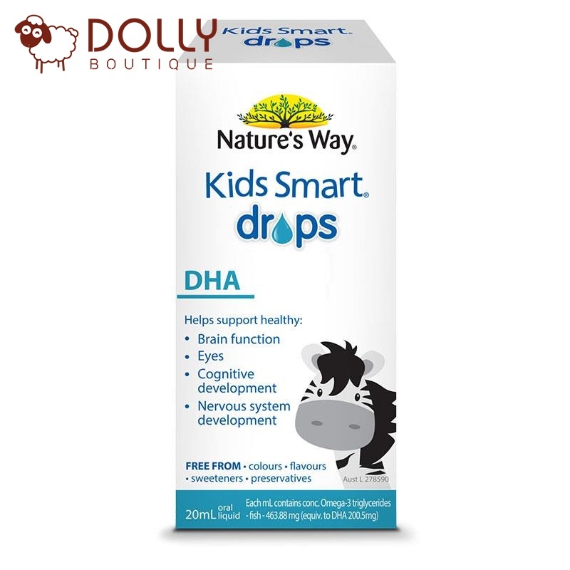 Dầu DHA Nature's Way Kids Smart Drops 20ml dành cho bé trên 1 tháng tuổi