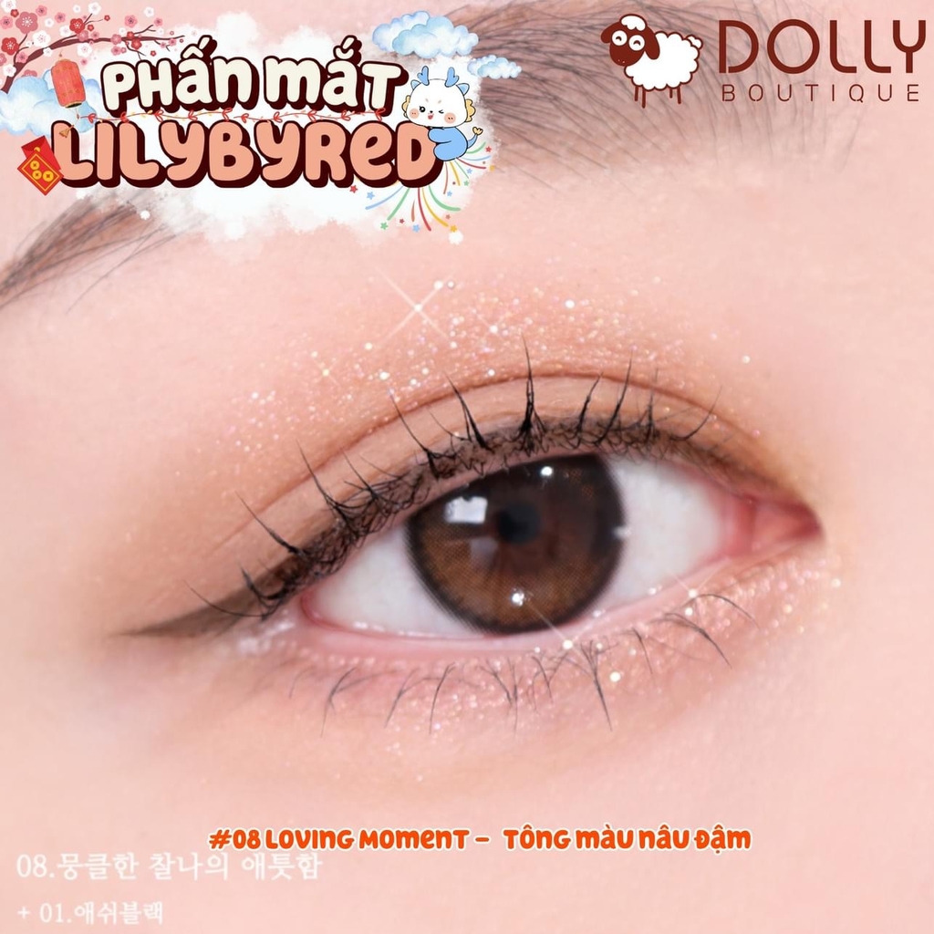 Bảng Phấn Mắt 2 Ô Siêu Xinh, Bền Màu Lilybyred Little Bitty Moment Shadow #08 Loving Moment - 1.6g