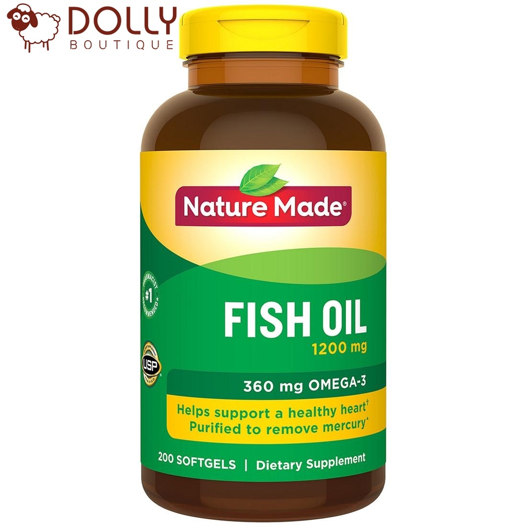 Dầu cá Nature Made Fish oil Omega 3 1200mg 200 viên