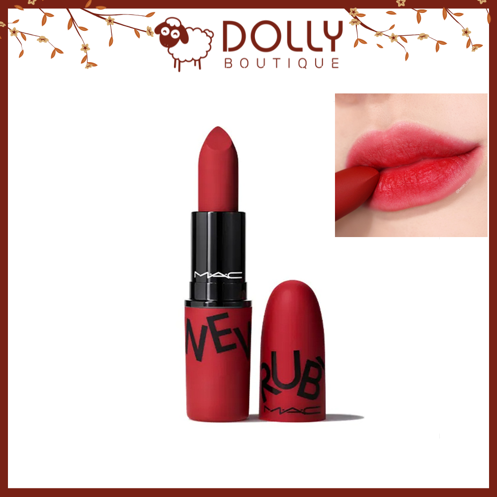 Son Kem MAC Ruby's Crew Powder Kiss Lipcolour #Ruby New