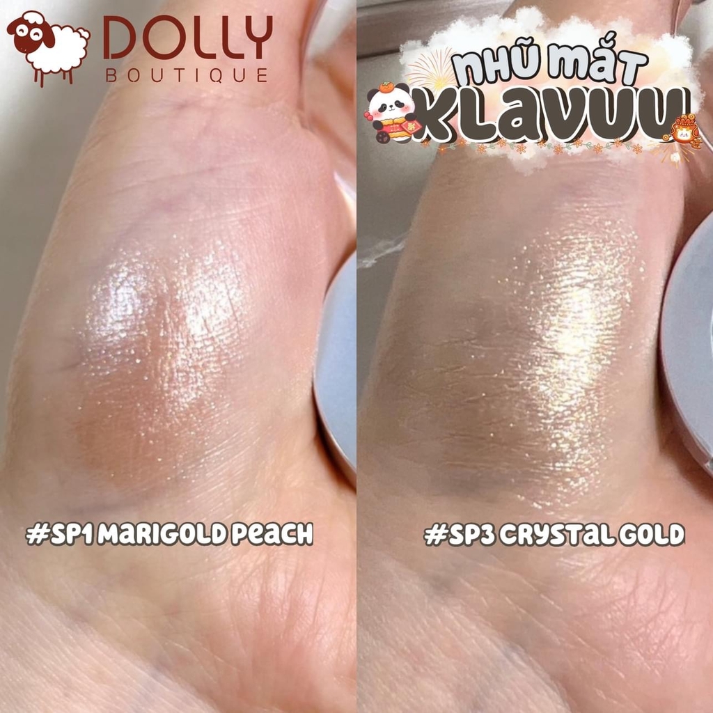 Nhũ mắt Klavuu Urban Pearlsation Sparkle Eyeshadow #SP3 Crystal Gold ( Tông Vàng) - 1.4g