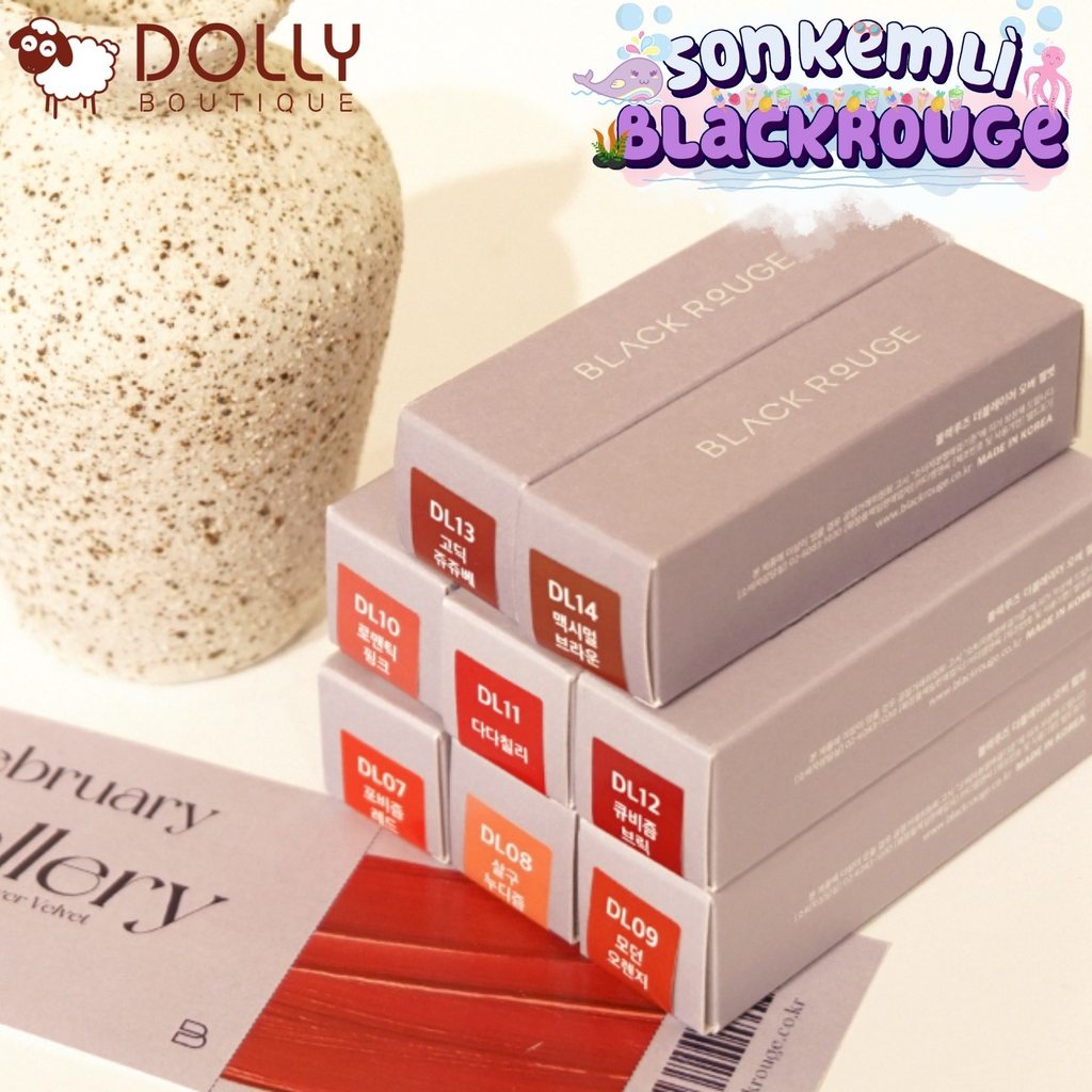 Son Kem Black Rouge Double Layer Over Velvet Ver2 #DL09 Modern Orange ( Màu Cam Đỏ ) - 4.1g
