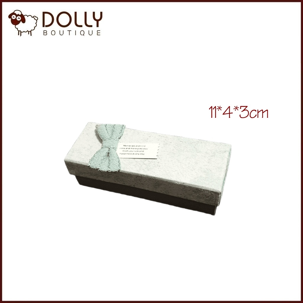 Hộp Quà Nhỏ Nơ Màu Xanh Lá Nhạt 11*4*3cm