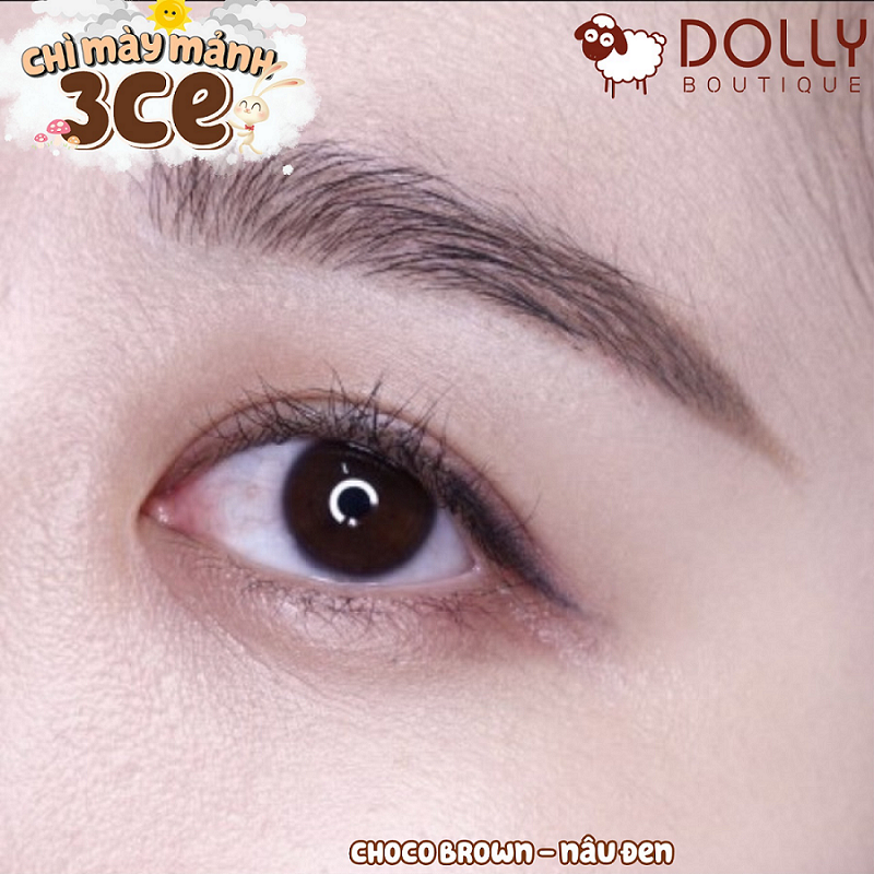 Chì Mày Siêu Mảnh 3CE Stylenanda Super Slim Eye Brow Pencil #Choco Brown (Nâu Đen)