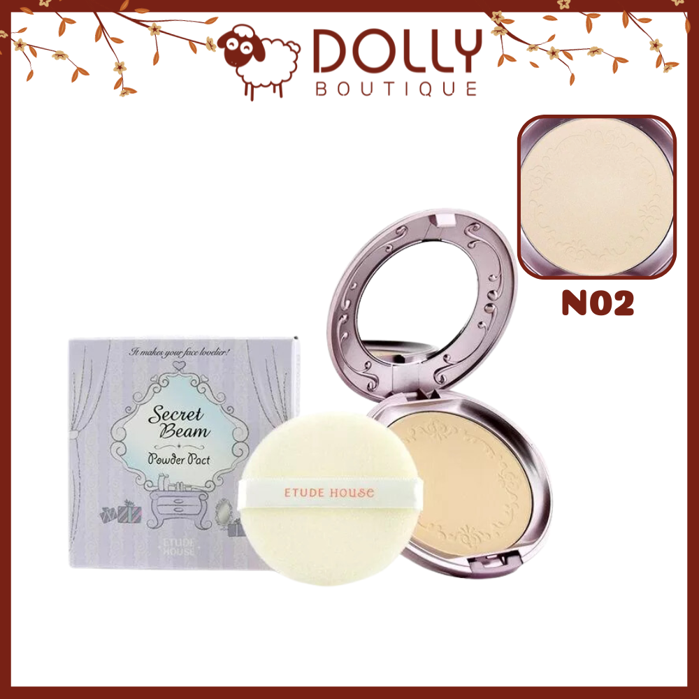 Phấn Phủ Etude House Secret Beam Powder Pact #N02 Light Pearl Beige (Tone Sáng)