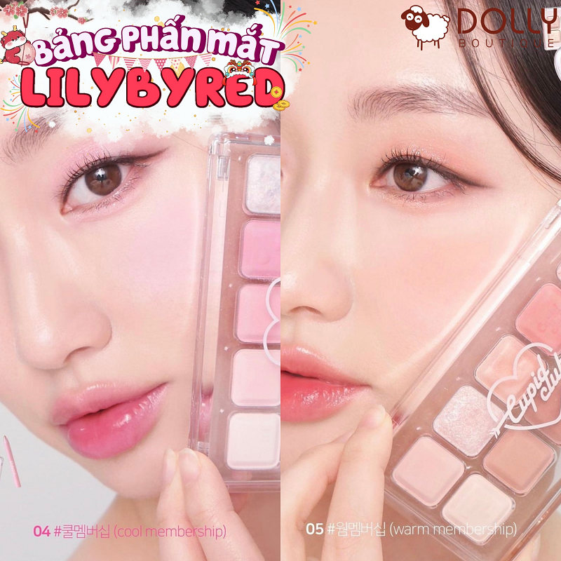 Bảng Phấn Mắt Đa Hiệu Ứng Lilybyred Cupid Club Eyeshadow #04 Cool Membership - 10.5g