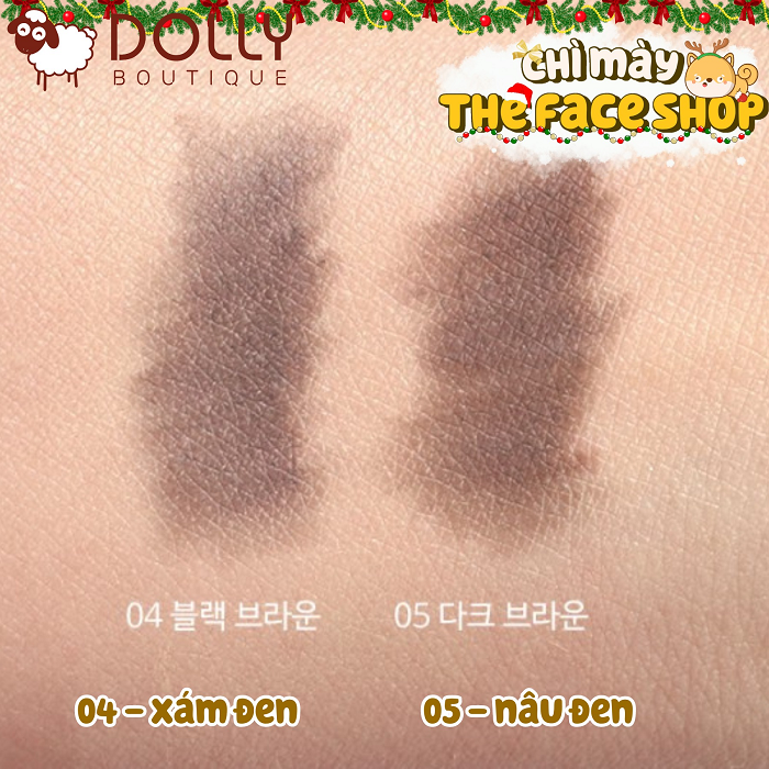 Chì Kẻ Mày The Face Shop Designing Eyebrow #04 Black Brown (Nâu Đen)