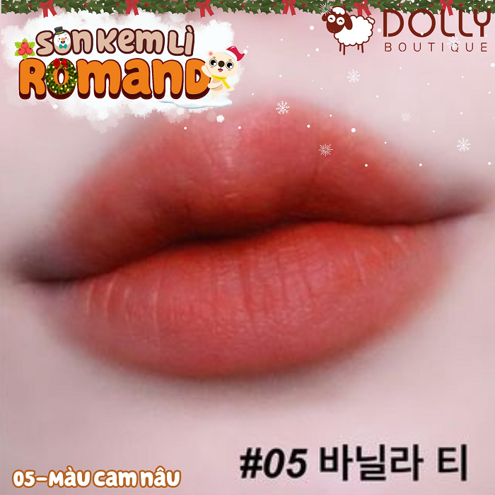 Son Kem Lì Romand Milk Tea Velvet Tint Ver 2 - 05 Vanilla Tea