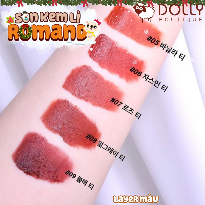 Son Kem Lì Romand Milk Tea Velvet Tint Ver 2 - 05 Vanilla Tea