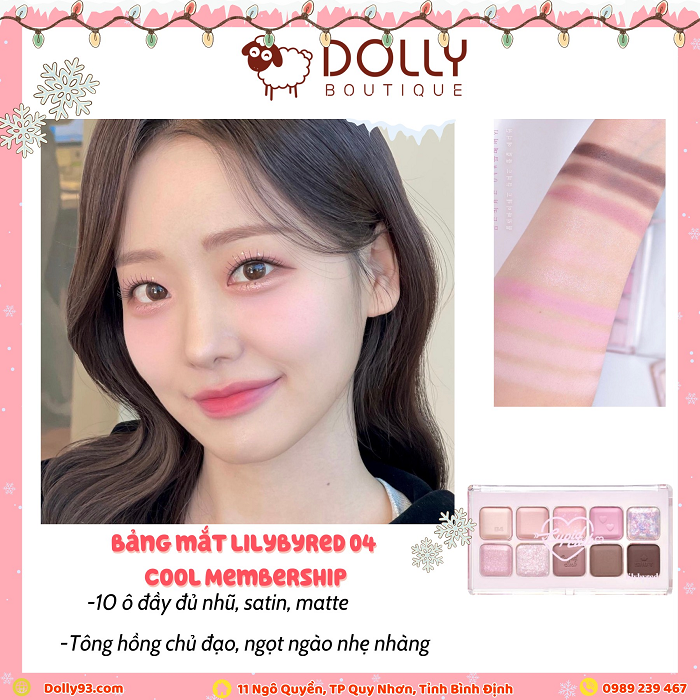 Bảng Phấn Mắt Đa Hiệu Ứng Lilybyred Cupid Club Eyeshadow #04 Cool Membership - 10.5g