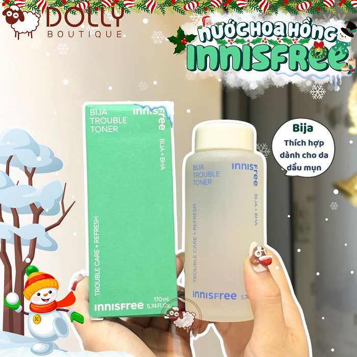 Nước Hoa Hồng Dành Cho Da Mụn Innisfree Bija Trouble Skin 170ml