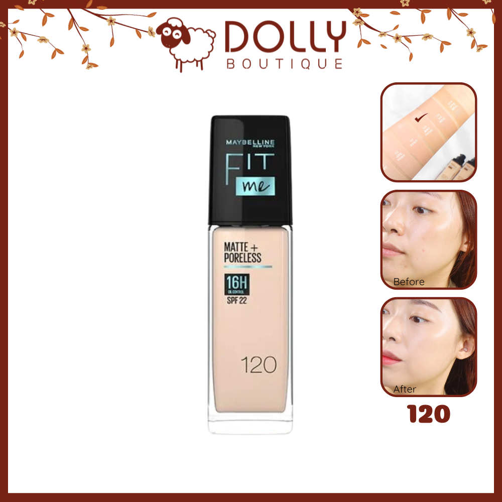 Kem Nền Maybelline Fit Me Matte Poreless Foundation SPF 22 #120 Classic Ivory